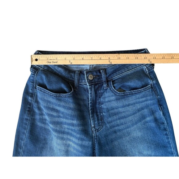 Old Navy High Rise Wow Wide Leg Jeans Women’s Size 4 Medium Wash Stretch - Picture 7 of 14